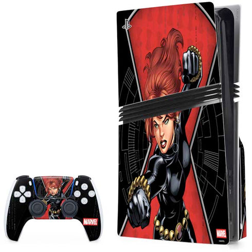 Marvel Black Widow Natasha Romanova PS5 Pro Disk Bundle  Skin